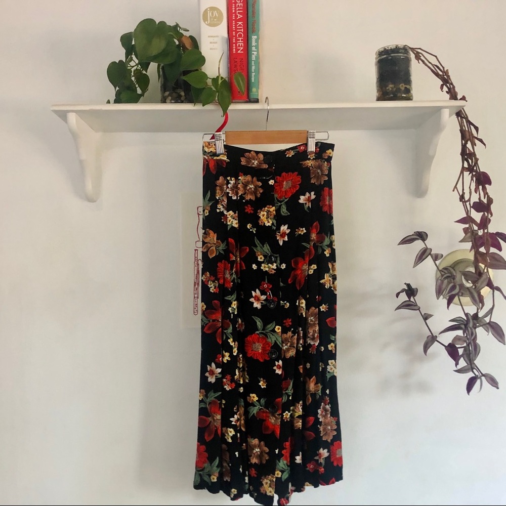 Vintage Cotton Floral Skirt